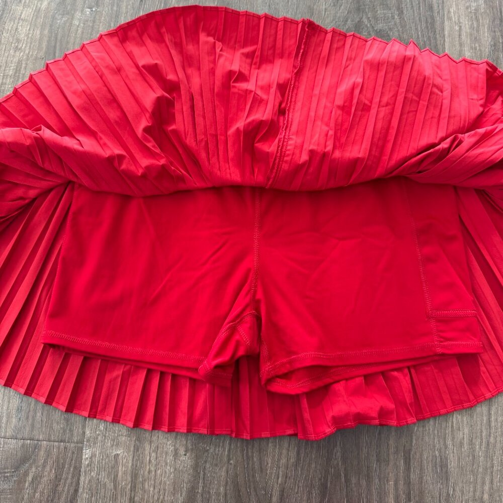 FLX Pleated Skort | Size Large | Red - Picture 4 of 10